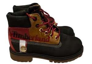 Timberland 6-Inch Premium Waterproof Boots 'Patch Logo Black Red Tan'
